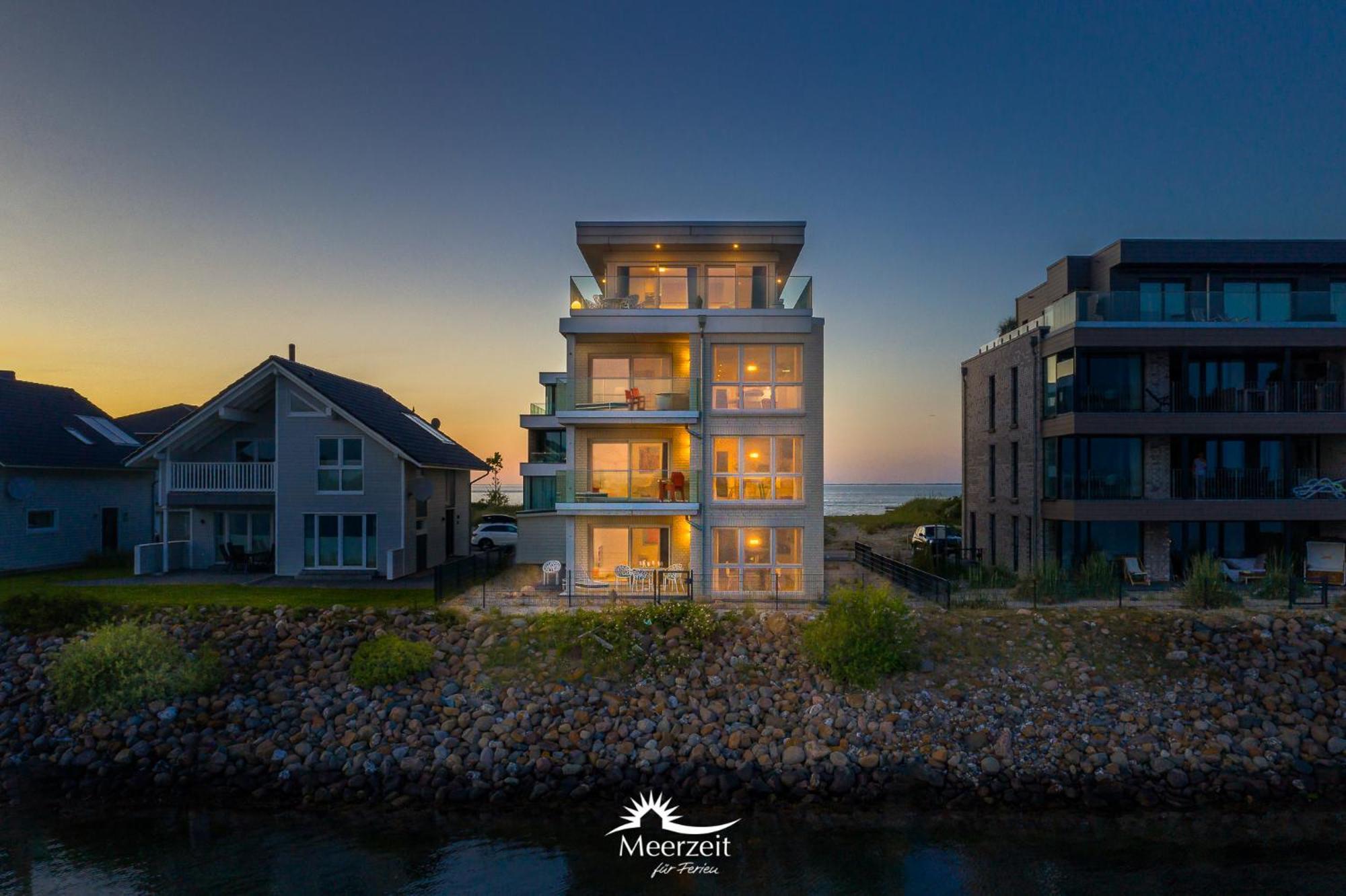 Horizont- Direkt Am Wasser, Hafenblick, Fahrstuhl, Sauna, Ueberdachter Balkon Olpenitz Kültér fotó